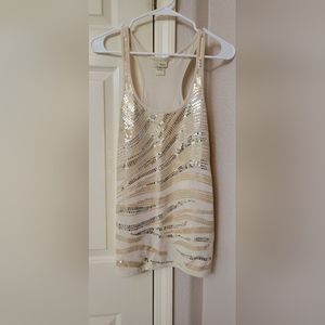 Daytrip beige sequin tank